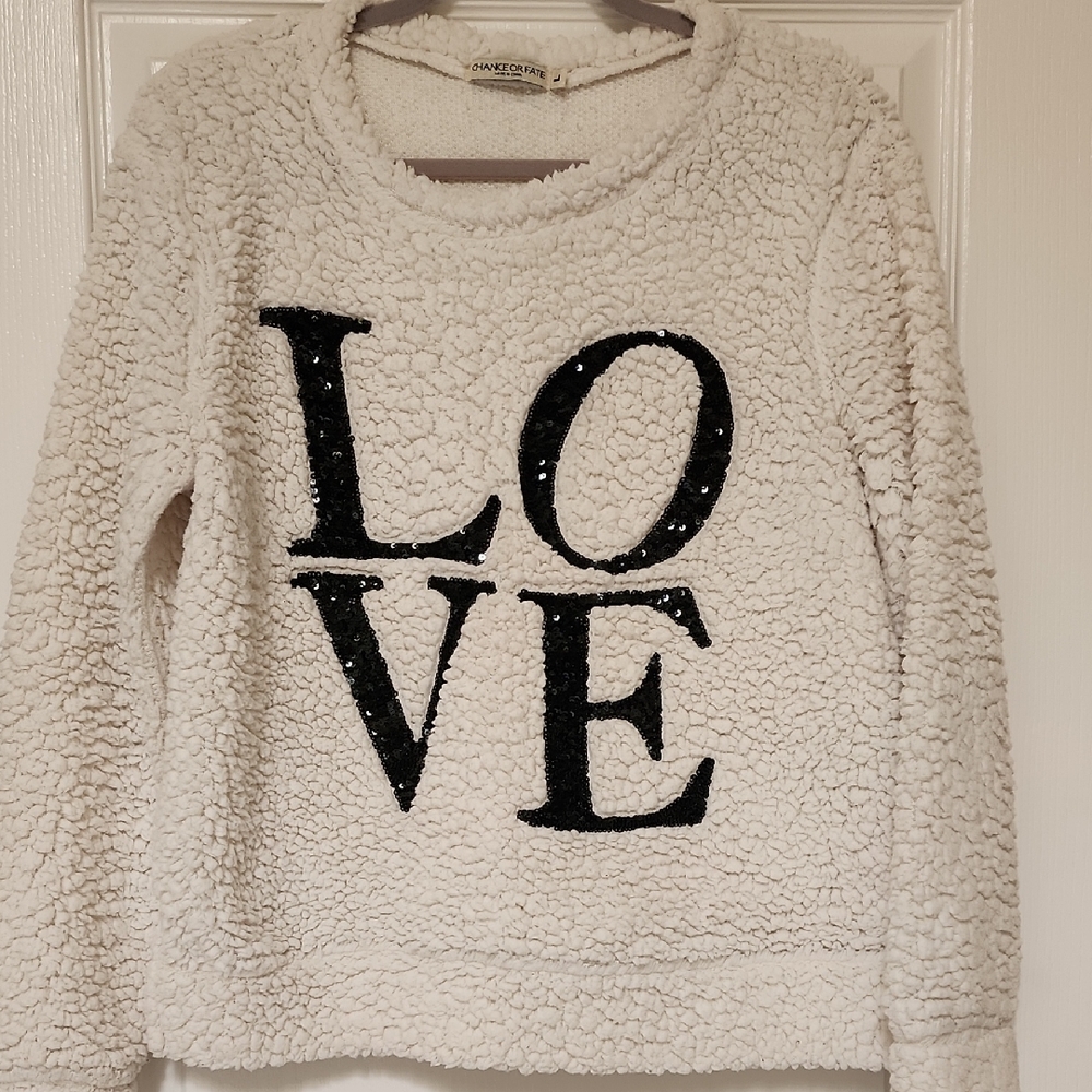 CHANCE OR FATE Love Fuzzy Sweater